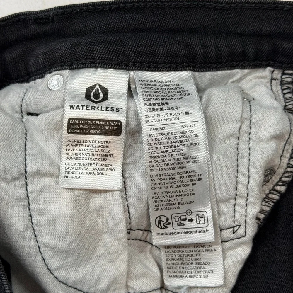 Levi's 512 Slim‎ Taper Jeans Mens W31 L30 Black Good Waterless 28833-0287